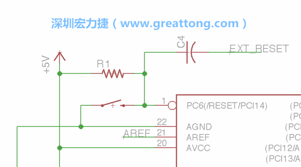 很多PCB設(shè)計者的設(shè)計不符合人體工學(xué)，他們使用很小的按鈕、不方便的元件配置和難以解讀的標(biāo)簽，千萬不要變成這樣！這次我們的設(shè)計有一個大小合適的重置按鈕（reset button）和可以清楚辨認(rèn)是否已經(jīng)接上電源的LED指示燈。